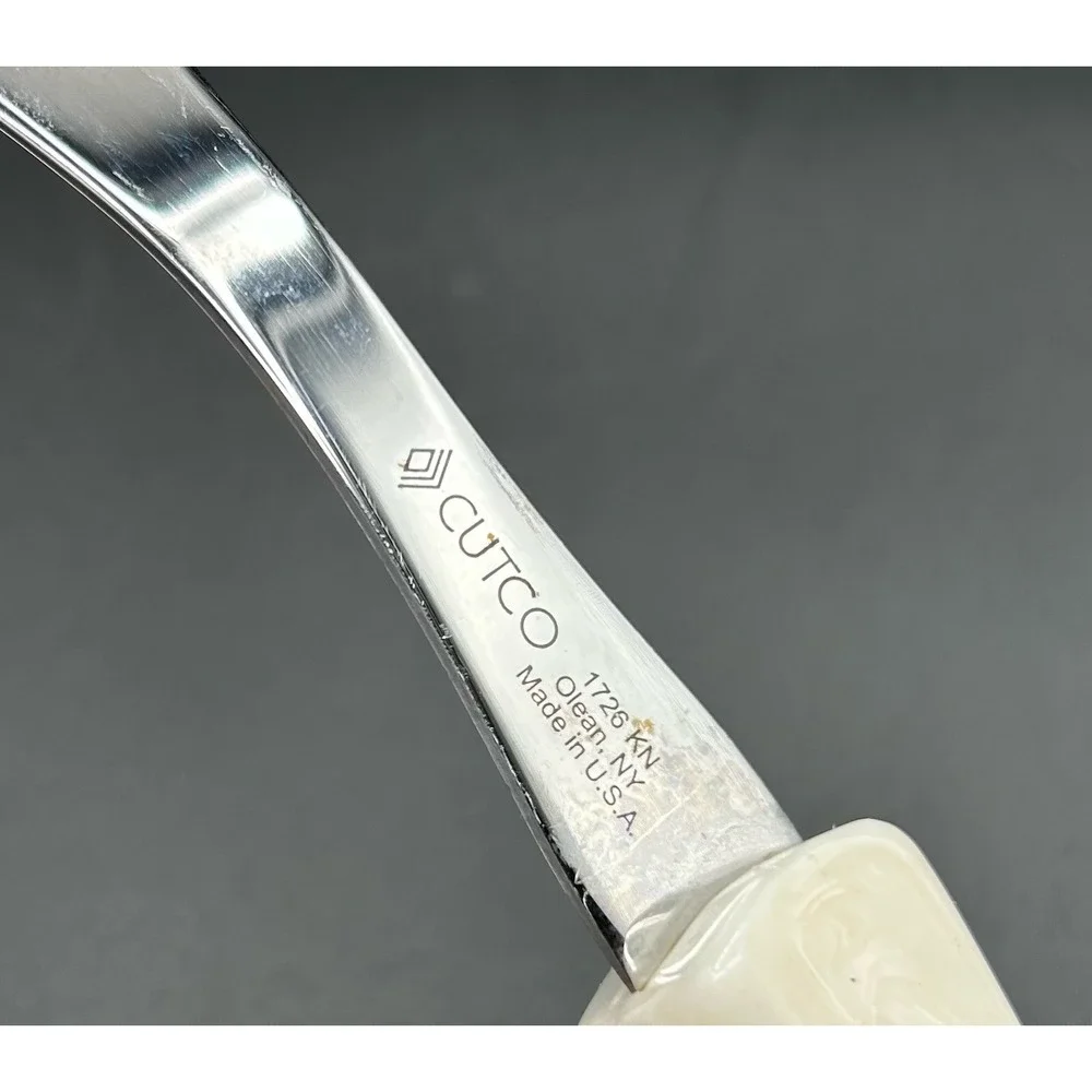 Cutco Fork 1726 3-Pronged Meat Turning Fork with Classic White Pearl Handle